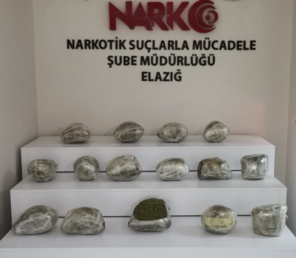 Elazığ'da 17 kilo 650 gram uyuşturucu ele geçirildi