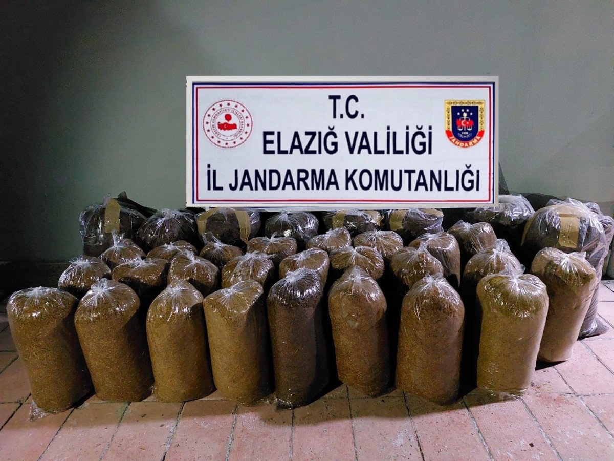 Elazığ’da 215 kilo kaçak tütün ele geçirildi
